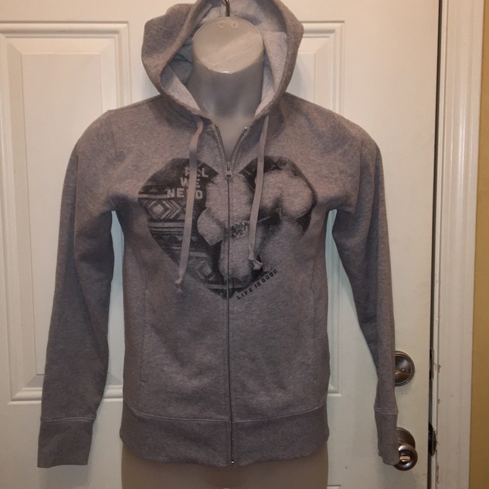 Life is Good hoodie with zipper jacket